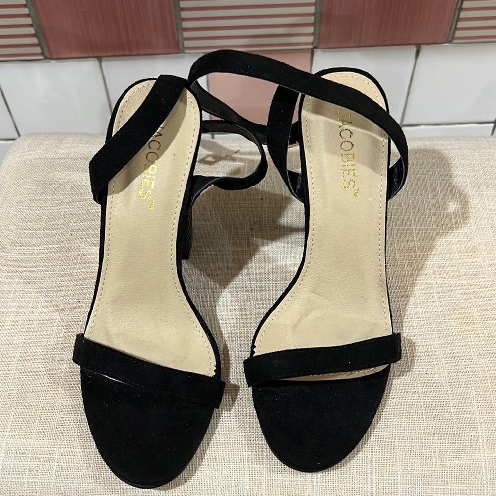 Jacobies Black Detailed Heels